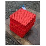 ~72- Red Interlocking Rubber Floor Tiles