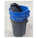 3- Trash Cans w/ Lids