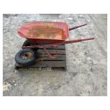 Wheelbarrow w/ Extra Tires & Shovel Ends
