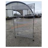 Adjustable Stainless Wire Shelving w/ Casters