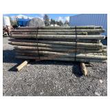 1- Bundle 8' Used Treated Wood Posts