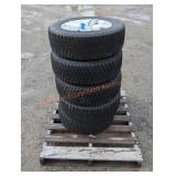4- 5 Bolt 17' Chevy Wheels w/ 5 225/65R17 Tires