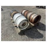 8- Assorted 12.25x22.5 Steel Rims