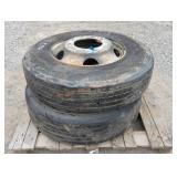295/75R22.5 Tires w/ Rims