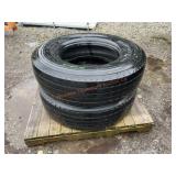 2- 315/80R22.5 Michellin Steer Tires