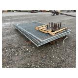 Galvanized Chainlink Fence Panels w/ Supports