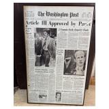 Framed Washington Post print