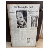 Framed Washington Post print
