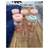 Vintage glass Ebyï¿½s Guernsey Dairy baby bottles