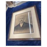 Vintage picture in frame