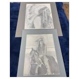 Native American Pencil sketch by Paula Beck