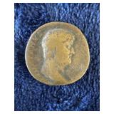 Ancient Roman sestertius bronze coin (117-138 AD)
