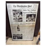 Framed Washington Post print