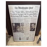 Framed Washington Post print