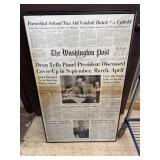 Framed Washington Post print