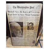 Framed Washington Post print