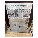 Framed Washington Post print