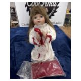 A Christmas Prayer porcelain doll