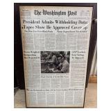 Framed Washington Post print