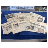 John F Kennedy Newpapers