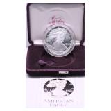 1986 PROOF SILVER EAGLE W BOX PAPERS