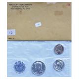 1964 PROOF SET NO DIME OR CENT