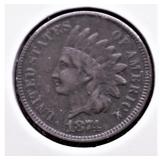 1874 INDIAN HEAD CENT VF RARE DATE