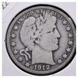 1912 BARBER HALF DOLLAR  VG