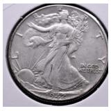 1942 AU WALKING HALF DOLLAR