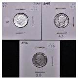 3 SILVER DIMES
