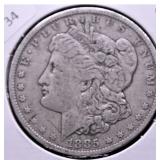 1885 O MORGAN DOLLAR VF