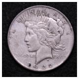 1922 PEACE DOLLAR  XF