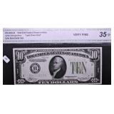 1934 VF35 10 DOLLAR FEDERAL RESERVE NOTE