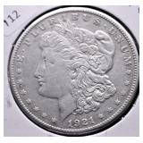 1921 S MORGAN DOLLAR VF