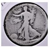 1918 S WALKING HALF DOLLAR VG