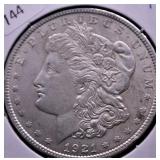 1921 MORGAN DOLLAR  AU