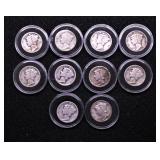 10 MERCURY DIMES