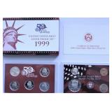 1999 SILVER PROOF SET RARE DATE