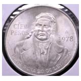1978 SILVER 1000 PESOS  CH BU