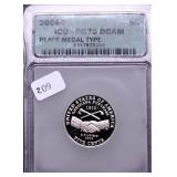 2004 S PC70DC PEACE MEDAL TYPE NICKEL