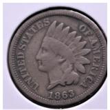 1863 INDIAN HEAD CENT VG