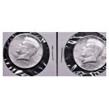 TWO 1964 D HALF DOLLARS CH BU