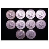 10 40 % SILVER HALF DOLLARS