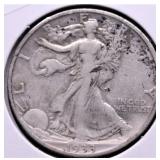 1933 S WALKING HALF DOLLAR VF