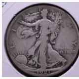 1921 S WALKING HALF DOLLAR F