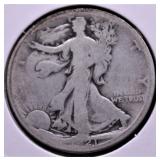 VERY RARE 1921 D WALKING HALF DOLLAR G