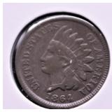 1864 INDIAN HEAD CENT BR  VF