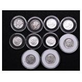 10 SILVER DIMES