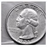 1935 WASHINGTON QUARTER XF