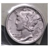1938 MERCURY DIME  AU